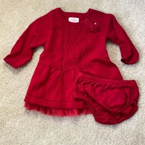 Girls Cat & Jack sweater dress set- 0-3months